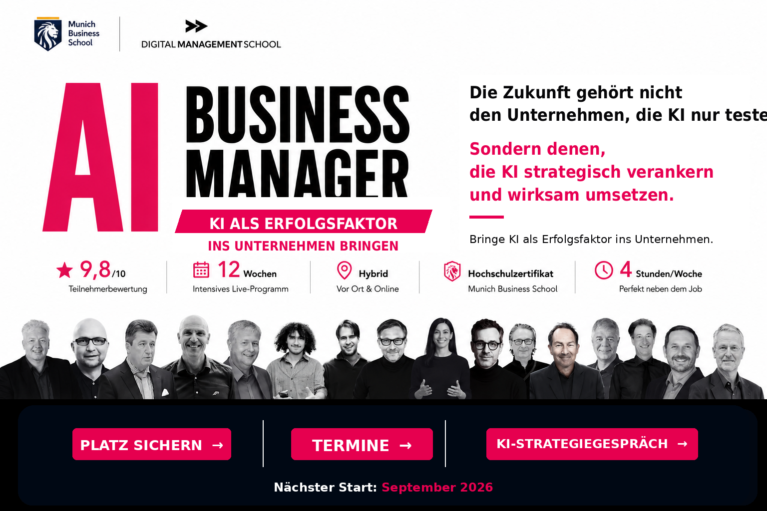 AI Business Manager der Munich Business School – KI Weiterbildung für Führungskräfte