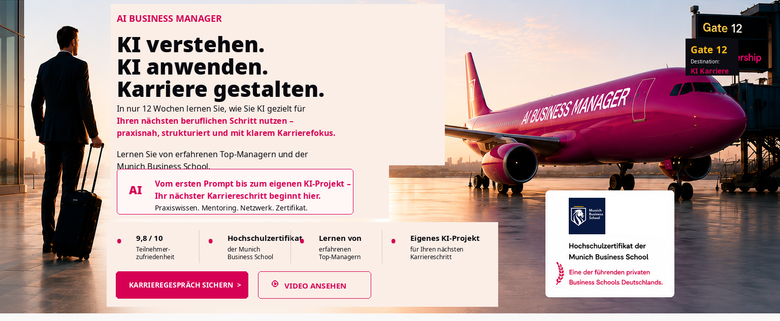 AI Business Manager: Nutzen Sie KI gezielt für Ihren nächsten Karriereschritt.